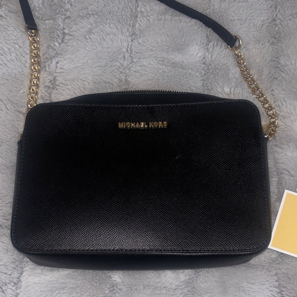 Michael Kors Black and Gold Crossbody Bag